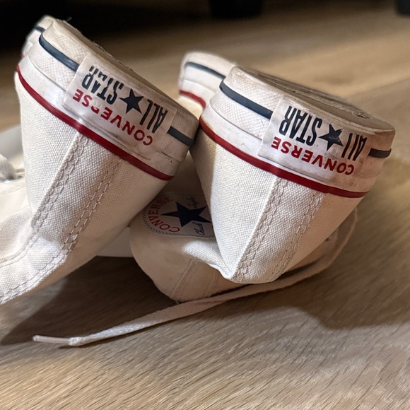 Converse High-Top Sneakers in White and Red - Picture 14 of 17